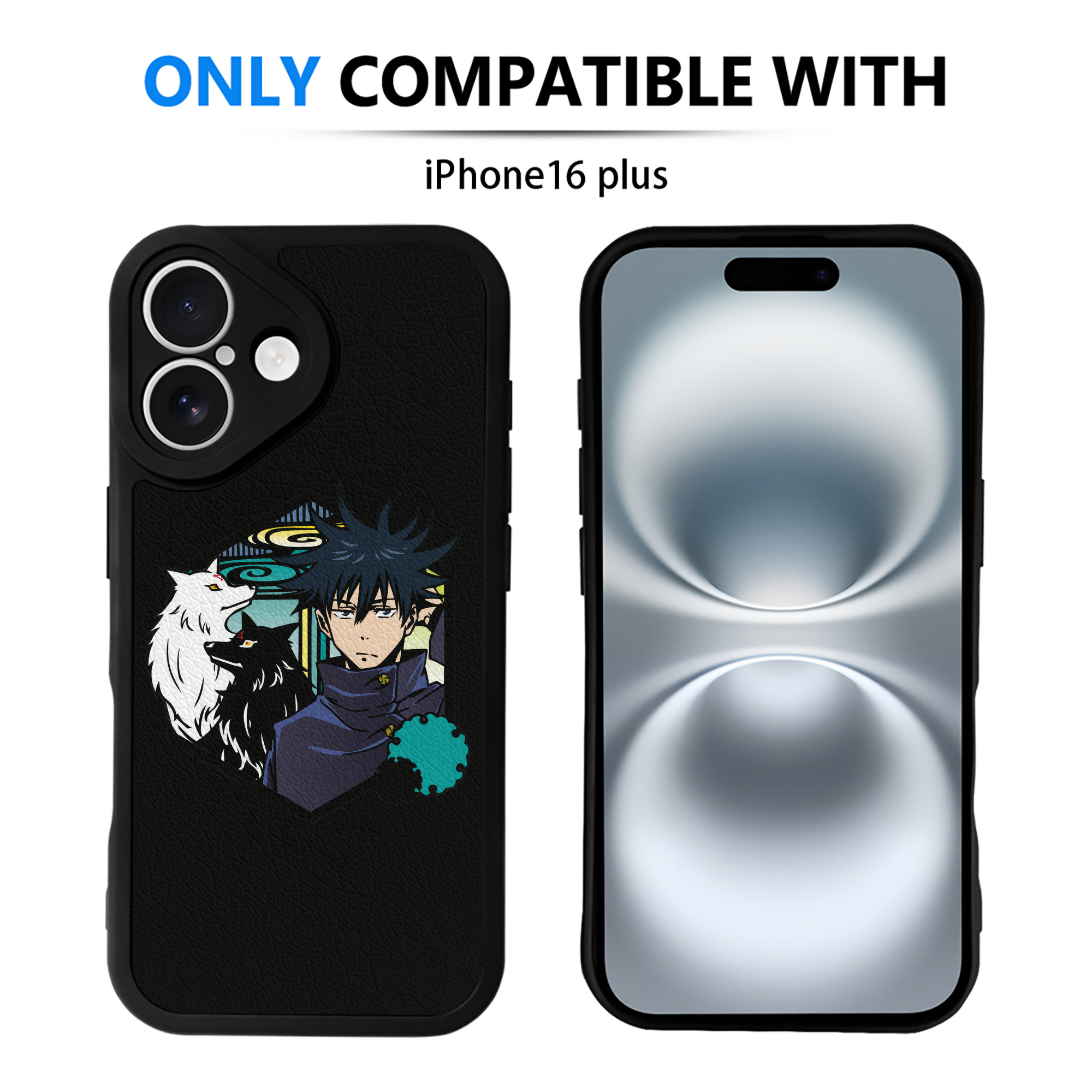 （画像用） 呪術廻戦 Jujutsu Kaisen 【iPhone 16シリーズ対応】シリコンスマホケース（レザー調） 材質：シリコン